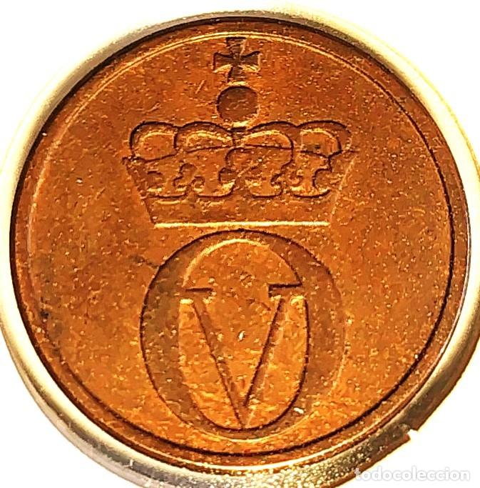 Monedas antiguas de Europa: NORUEGA (1958-1991) - 1 ORE 1965 - REY OLAF V - SCIURIDAE - A - 2 GR. BRONCE - DIAMETRO 16 mm