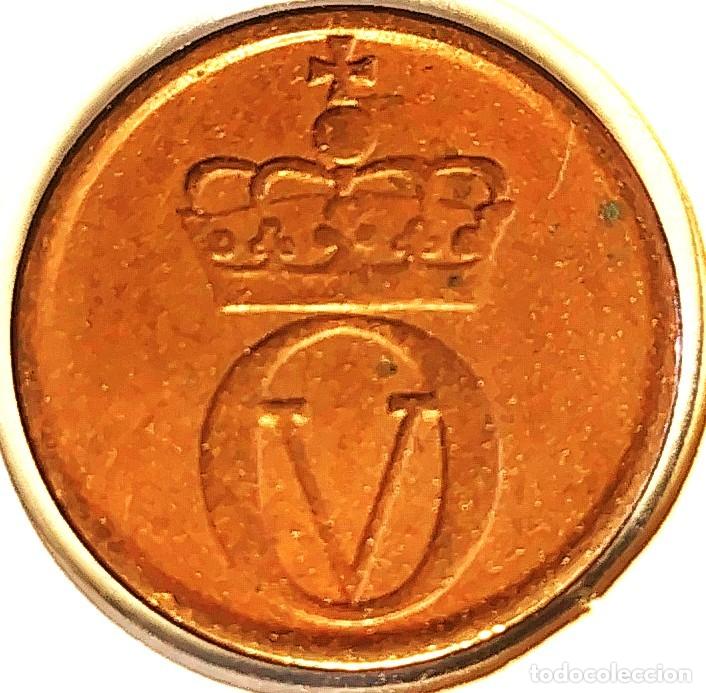 Monedas antiguas de Europa: NORUEGA (1958-1991) - 1 ORE 1963 - REY OLAF V - SCIURIDAE - A - 2 GR. BRONCE - DIAMETRO 16 mm