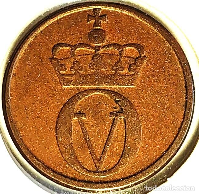 Monedas antiguas de Europa: NORUEGA (1958-1991) - 1 ORE 1961 - REY OLAF V - SCIURIDAE - A - 2 GR. BRONCE - DIAMETRO 16 mm