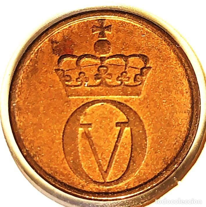 Monedas antiguas de Europa: NORUEGA (1958-1991) - 1 ORE 1960 - REY OLAF V - SCIURIDAE - A - 2 GR. BRONCE - DIAMETRO 16 mm