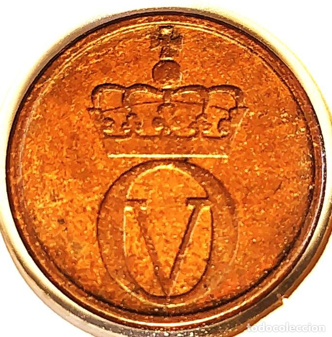 Monedas antiguas de Europa: NORUEGA (1958-1991) - 1 ORE 1959 - REY OLAF V - SCIURIDAE - A - 2 GR. BRONCE - DIAMETRO 16 mm
