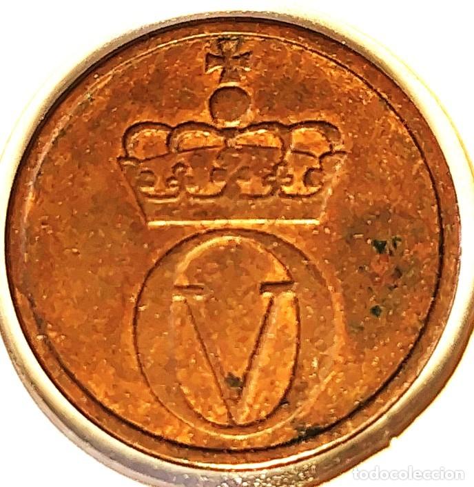 Monedas antiguas de Europa: NORUEGA (1958-1991) - 1 ORE 1958 - REY OLAF V - SCIURIDAE - A - 2 GR. BRONCE - DIAMETRO 16 mm
