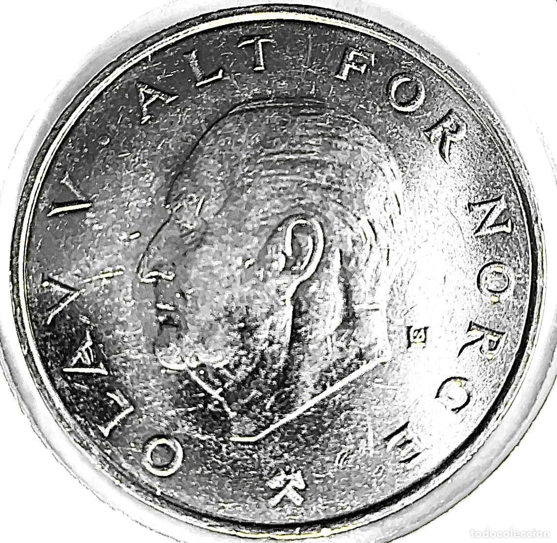 Monedas antiguas de Europa: NORUEGA (1958-1991) - 1 CORONA 1991 - REY OLAF V - A - 7 GR. COBRE-NICKEL - DIAMETRO 25 mm - KM#419