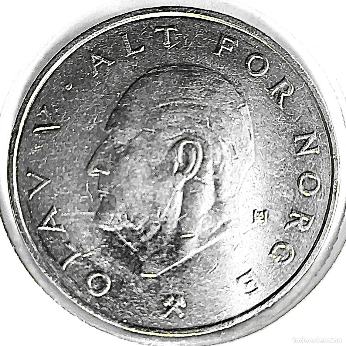 Monedas antiguas de Europa: NORUEGA (1958-1991) - 1 CORONA 1985 - REY OLAF V - A - 7 GR. COBRE-NICKEL - DIAMETRO 25 mm - KM#419
