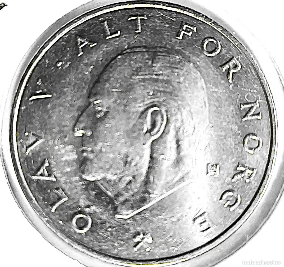 Monedas antiguas de Europa: NORUEGA (1958-1991) - 1 CORONA 1980 - REY OLAF V - A - 7 GR. COBRE-NICKEL - DIAMETRO 25 mm - KM#419