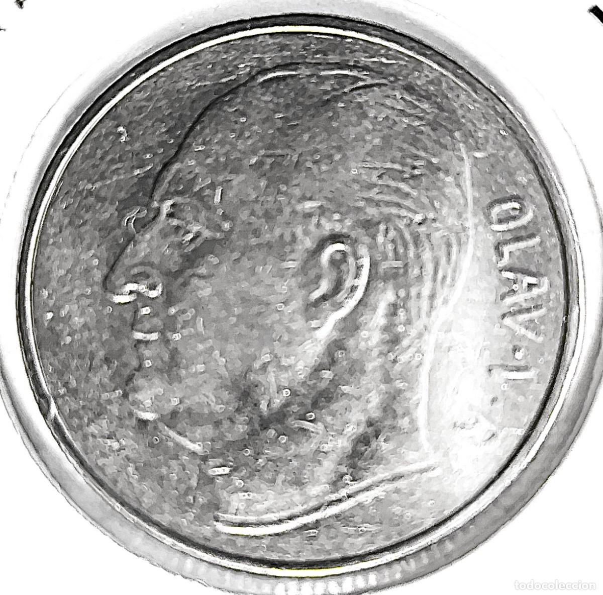 Monedas antiguas de Europa: NORUEGA (1958-1991) - 1 CORONA 1973 - REY OLAF V - A - 7 GR. COBRE-NICKEL - DIAMETRO 25 mm - KM#409