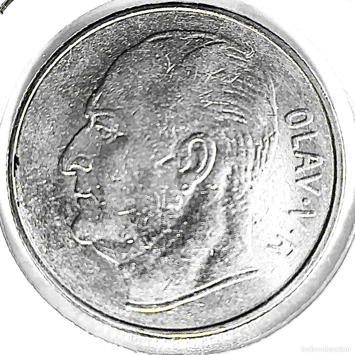 Monedas antiguas de Europa: NORUEGA (1958-1991) - 1 CORONA 1971 - REY OLAF V - A - 7 GR. COBRE-NICKEL - DIAMETRO 25 mm - KM#409