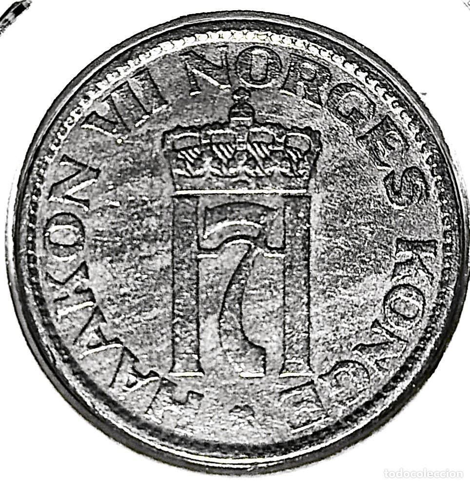 Monedas antiguas de Europa: NORUEGA (1906-1957) - 50 ORE 1956 - REY HAAKON VII - A - 4,60 GR. CUPRONIQUEL - DIAMETRO 22 mm
