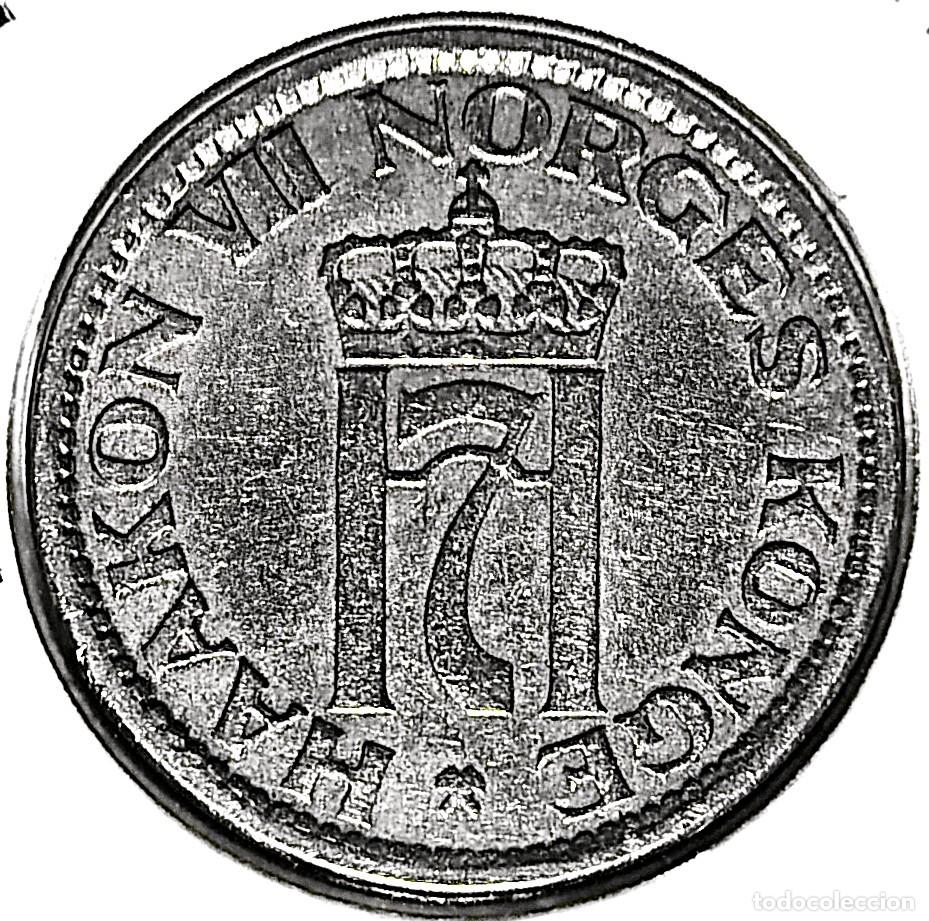Monedas antiguas de Europa: NORUEGA (1906-1957) - 50 ORE 1953 - REY HAAKON VII - A - 4,60 GR. CUPRONIQUEL - DIAMETRO 22 mm