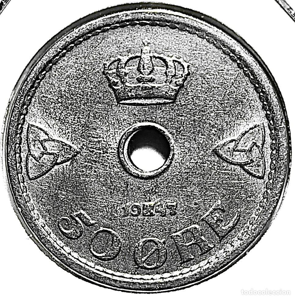 Monedas antiguas de Europa: NORUEGA (1906-1957) - 50 ORE 1947 - REY HAAKON VII - A - 4,80 GR. CUPRONIQUEL - DIAMETRO 22 mm