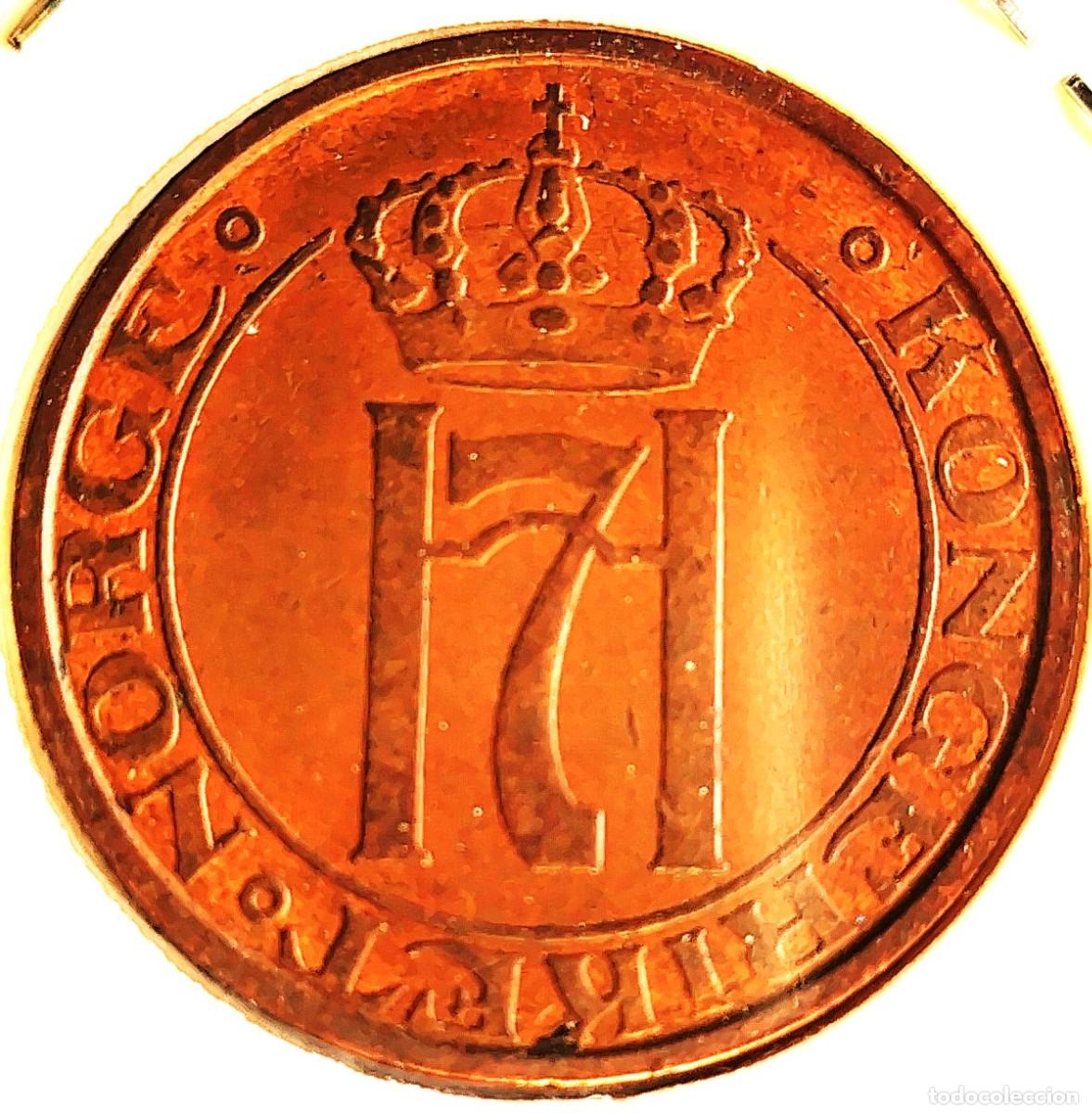 Monedas antiguas de Europa: NORUEGA (1906-1957) - 5 ORE 1941 - REY HAAKON VII - A - 8 GR. BRONCE - DIAMETRO 27 mm - KM#368 - MB