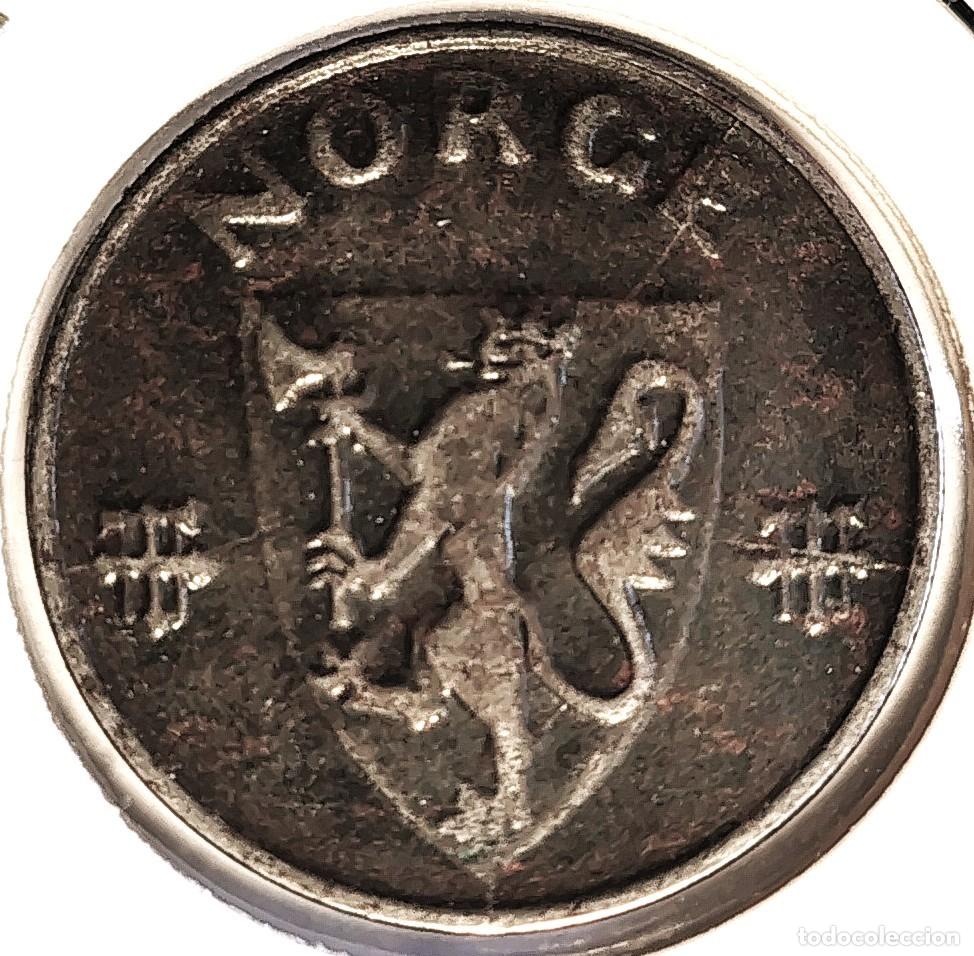 Monedas antiguas de Europa: NORUEGA (1906-1957) - 2 ORE 1945 - REY HAAKON VII - A - 3,47 GR. HIERRO - DIAMETRO 21 mm - KM#394