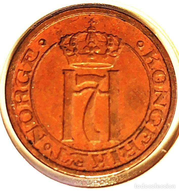 Monedas antiguas de Europa: NORUEGA (1906-1957) - 1 ORE 1952 - REY HAAKON VII - A - 2 GR. BRONCE - DIAMETRO 16 mm - KM#367 - MB