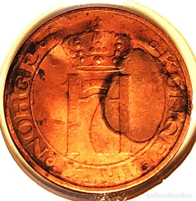 Monedas antiguas de Europa: NORUEGA (1906-1957) - 1 ORE 1951 - REY HAAKON VII - A - 2 GR. BRONCE - DIAMETRO 16 mm - KM#367 - MB