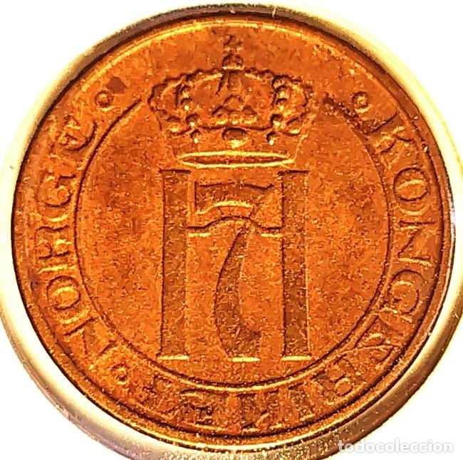 Monedas antiguas de Europa: NORUEGA (1906-1957) - 1 ORE 1950 - REY HAAKON VII - A - 2 GR. BRONCE - DIAMETRO 16 mm - KM#367 - MB