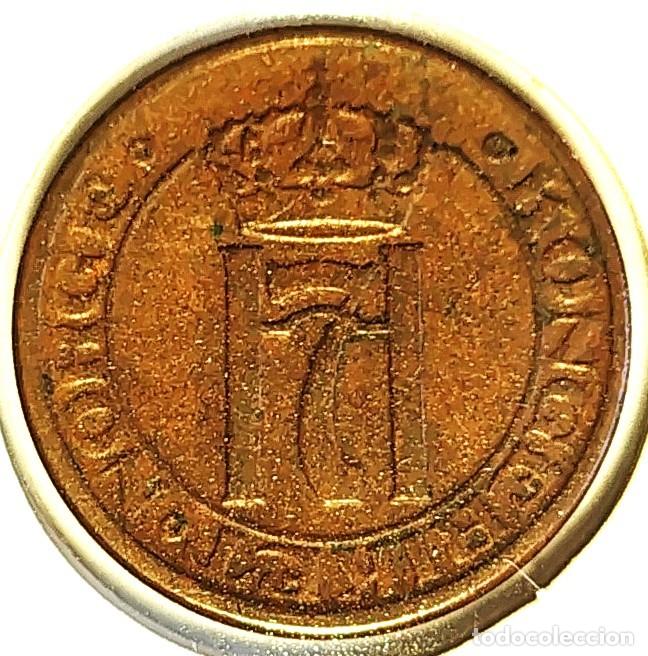 Monedas antiguas de Europa: NORUEGA (1906-1957) - 1 ORE 1949 - REY HAAKON VII - A - 2 GR. BRONCE - DIAMETRO 16 mm - KM#367 - MB