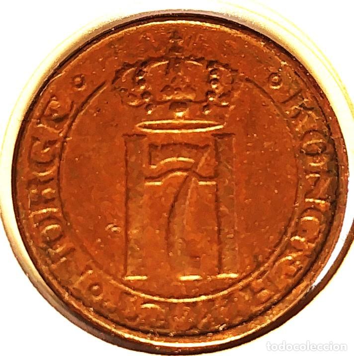 Monedas antiguas de Europa: NORUEGA (1906-1957) - 1 ORE 1947 - REY HAAKON VII - A - 2 GR. BRONCE - DIAMETRO 16 mm - KM#367 - MB