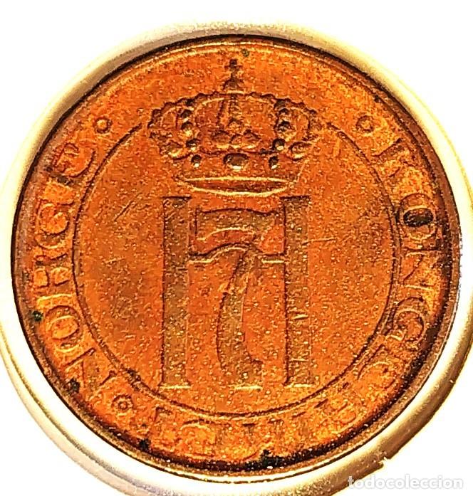 Monedas antiguas de Europa: NORUEGA (1906-1957) - 1 ORE 1941 - REY HAAKON VII - A - 2 GR. BRONCE - DIAMETRO 16 mm - KM#367 - MB