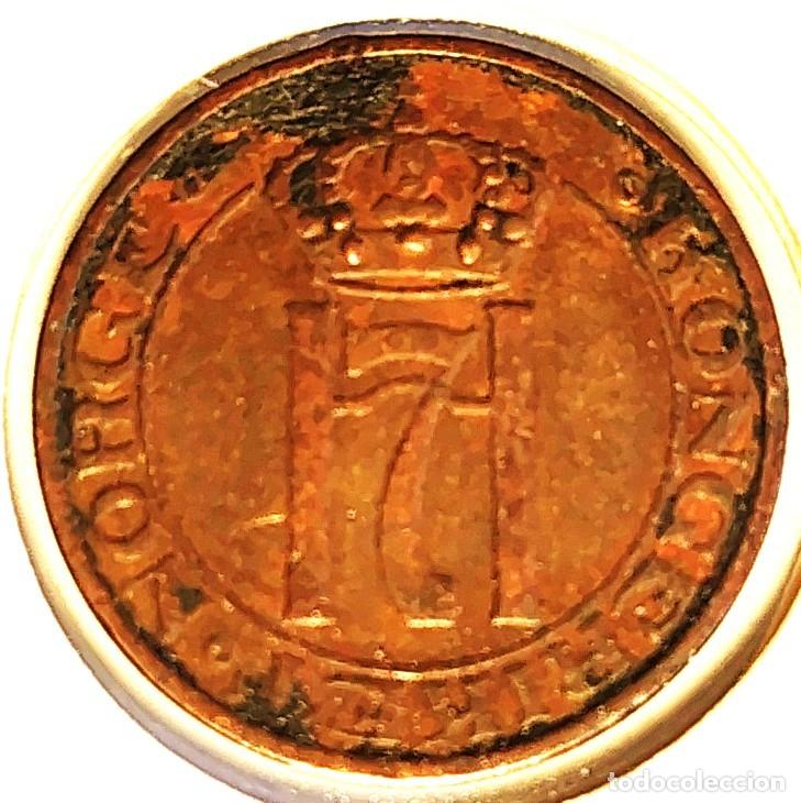 Monedas antiguas de Europa: NORUEGA (1906-1957) - 1 ORE 1935 - REY HAAKON VII - A - 2 GR. BRONCE - DIAMETRO 16 mm - KM#367 - MB