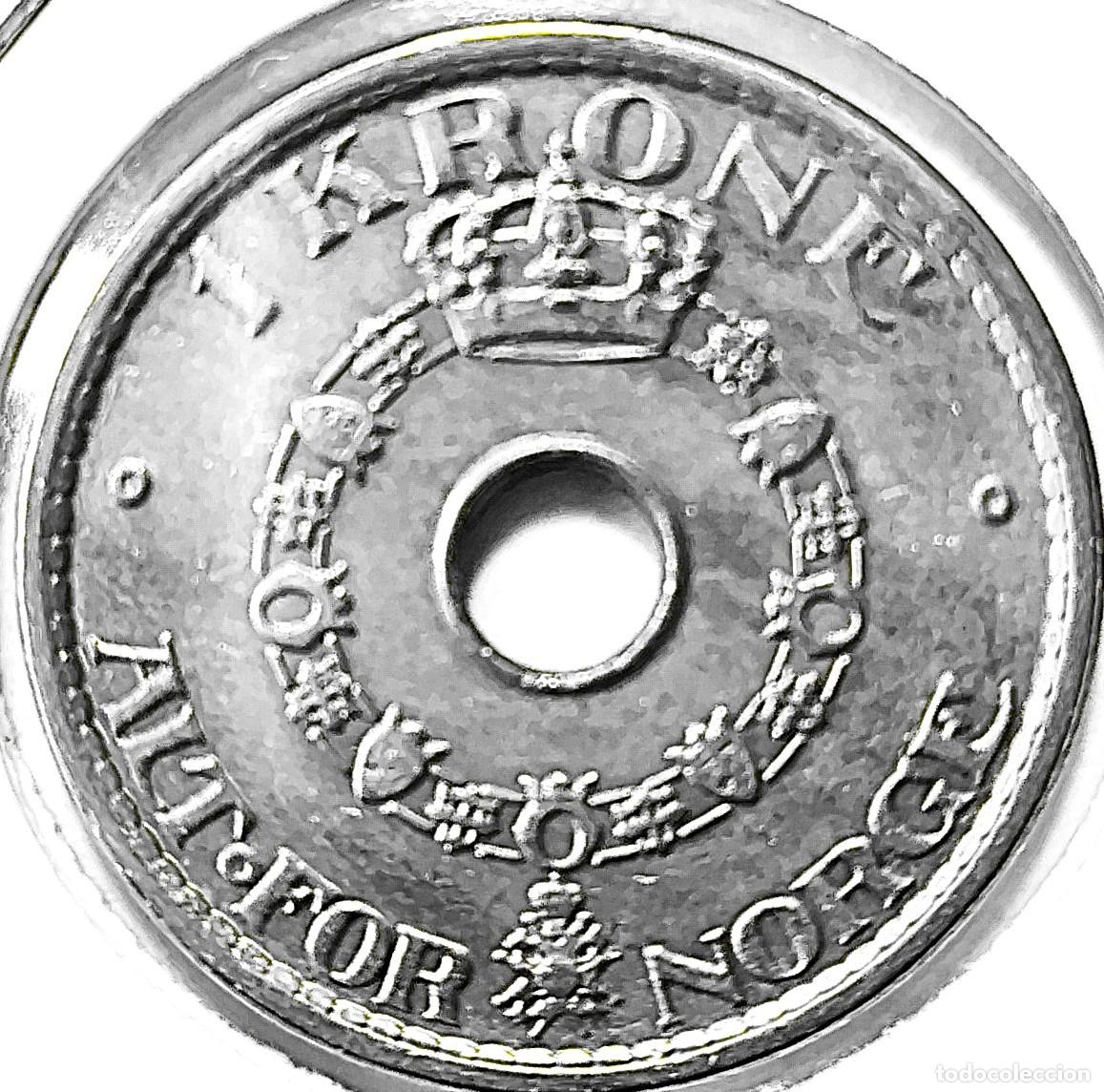 Monedas antiguas de Europa: NORUEGA (1906-1957) - 1 CORONA 1951 - REY HAAKON VII - A - 7 GR. CUPRONIQUEL - DIAMETRO 25 mm