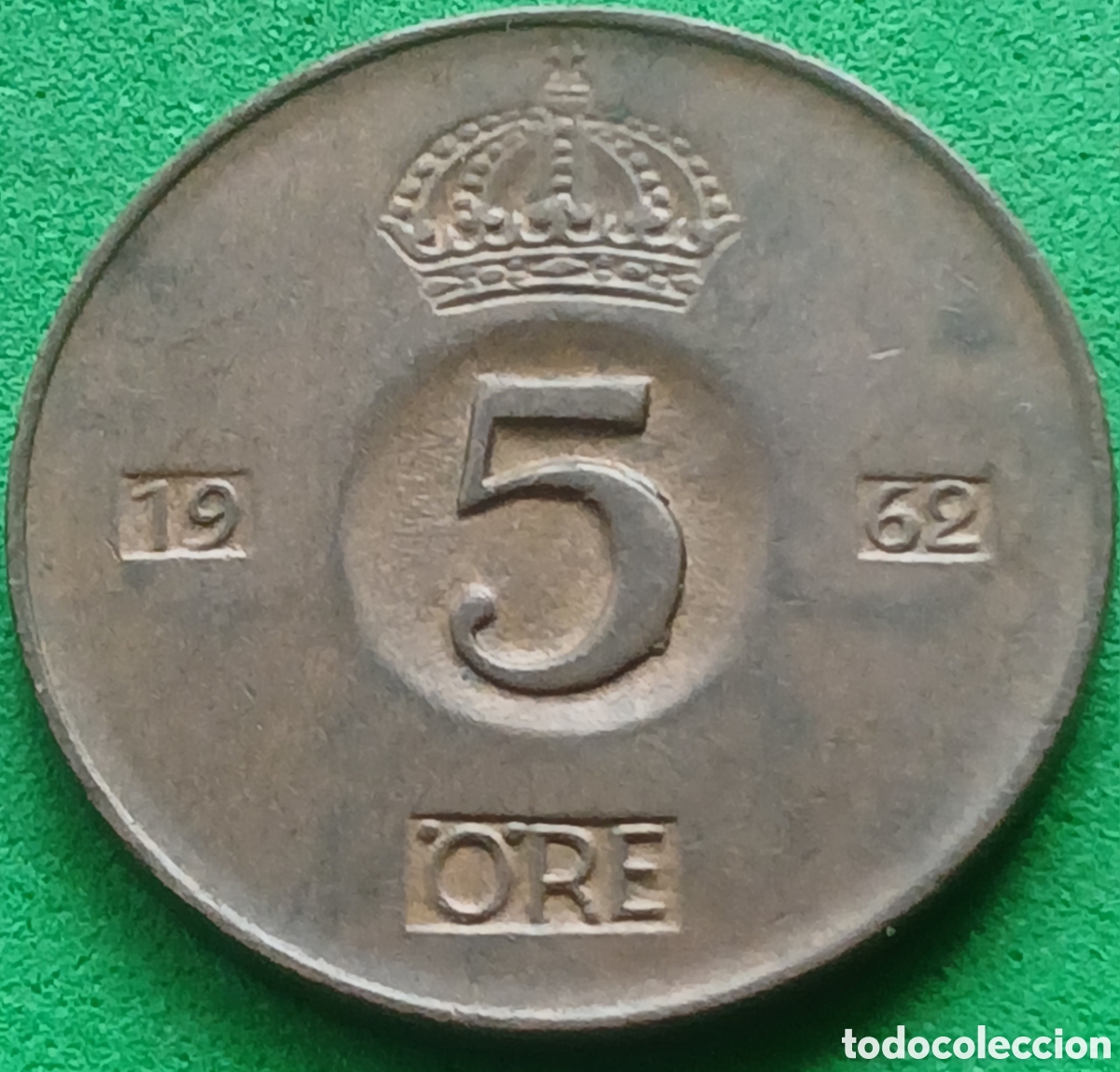 Monedas antiguas de Europa: Suecia 5 ore 1962 km#822