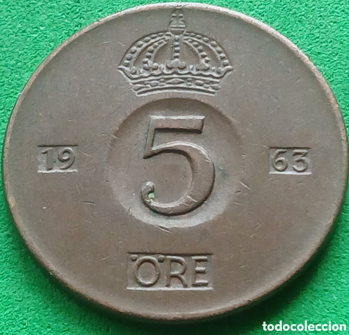 Monedas antiguas de Europa: Suecia 5 ore 1963 km#822