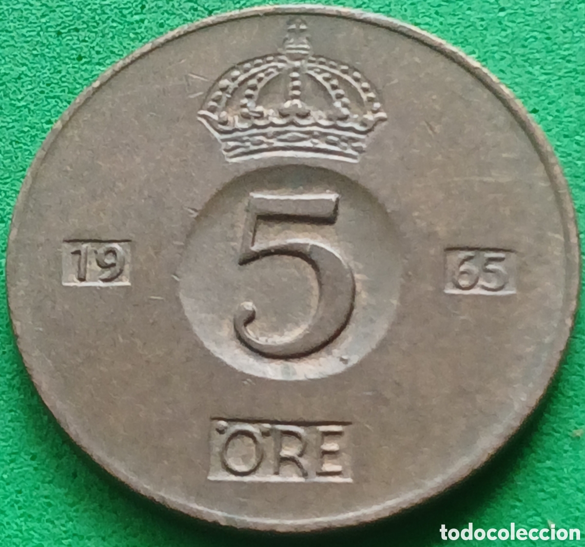 Monedas antiguas de Europa: Suecia 5 ore 1965 km#822