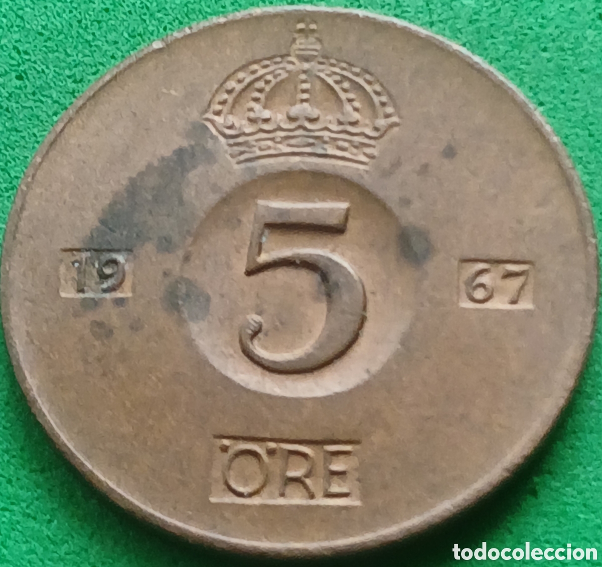 Monedas antiguas de Europa: Suecia 5 ore 1967 km#822