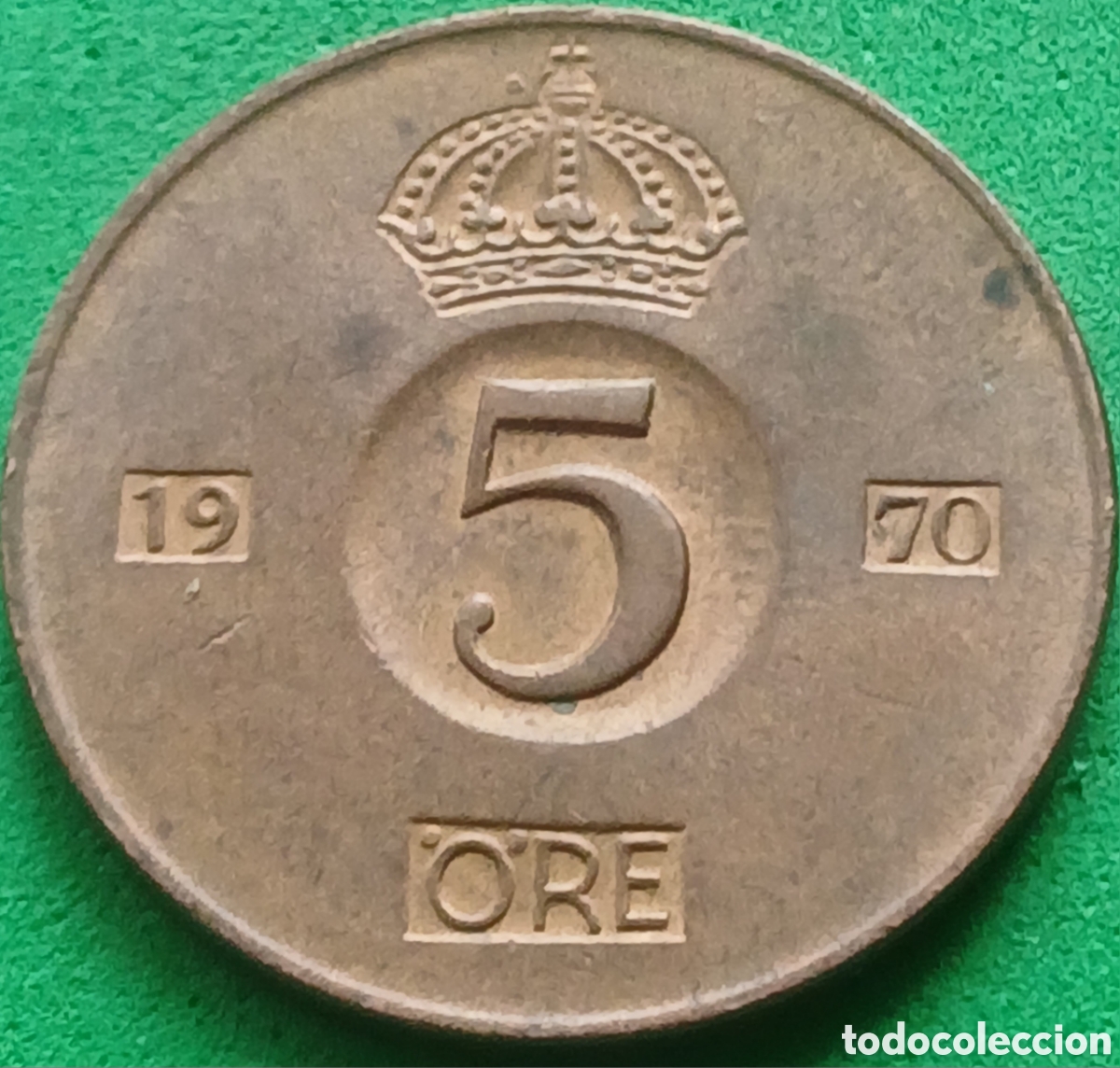 Monedas antiguas de Europa: Suecia 5 ore 1970 km#822