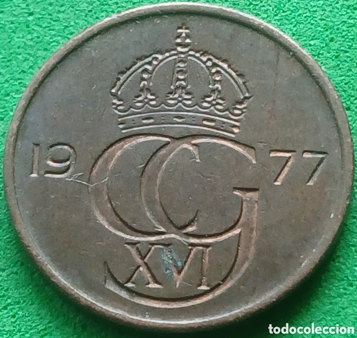 Monedas antiguas de Europa: Suecia 5 ore 1977 km#849