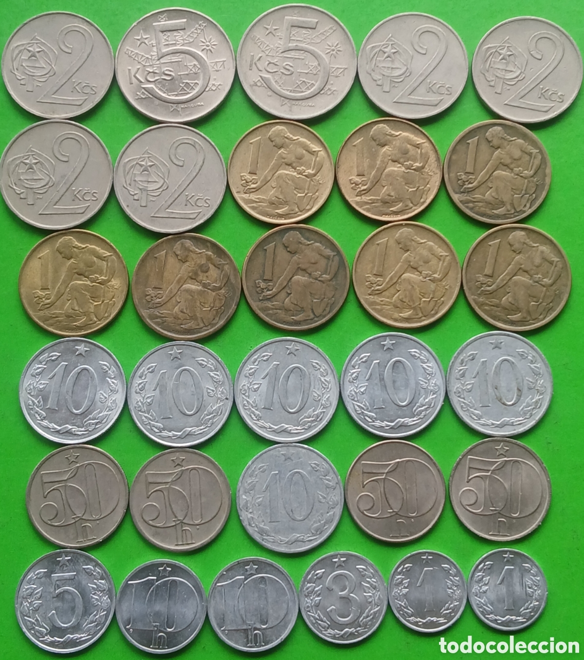 Monedas antiguas de Europa: Checoslovaquia lote 31 monedas/diferentes fechas.