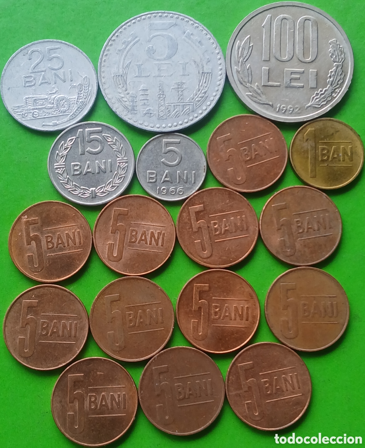 Monedas antiguas de Europa: Ruman&iacute;a lote 18 monedas/ diferentes fechas.