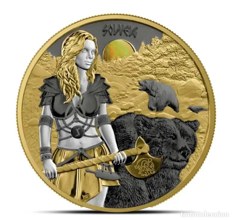 Monedas antiguas de Europa: Moneda de Plata 999 Valkyries Solveig Valhalla 1 onza BU Germania 2024