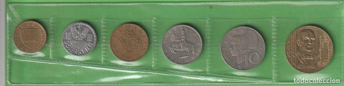 Monedas antiguas de Europa: MONEDAS EXTRANJERAS - AUSTRIA - 6 VALORES 10-50 GROSCHEN-1-5-10 Y 20 SCHILLING - VARIAS FECHAS