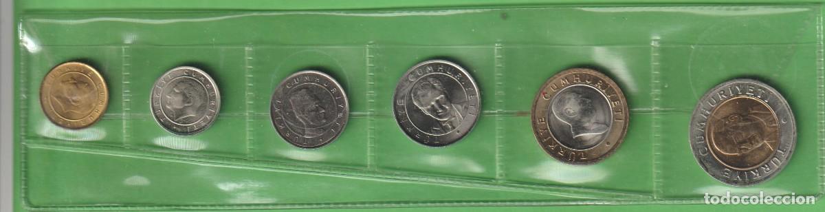 Monedas antiguas de Europa: MONEDAS EXTRANJERAS - TURQUIA - 6 VALORES - 1-5-10-25-50 KURUS 1 LIRA 2005 - KM-1164 AL 69 (SC)