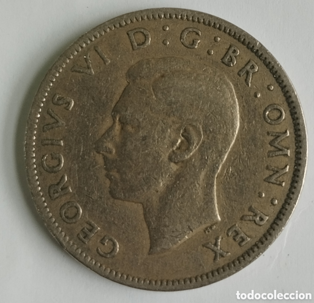 Monedas antiguas de Europa: MONEDA DEL REINO UNIDO TWO SHILLING JORGE VI 1948 (FOTO)