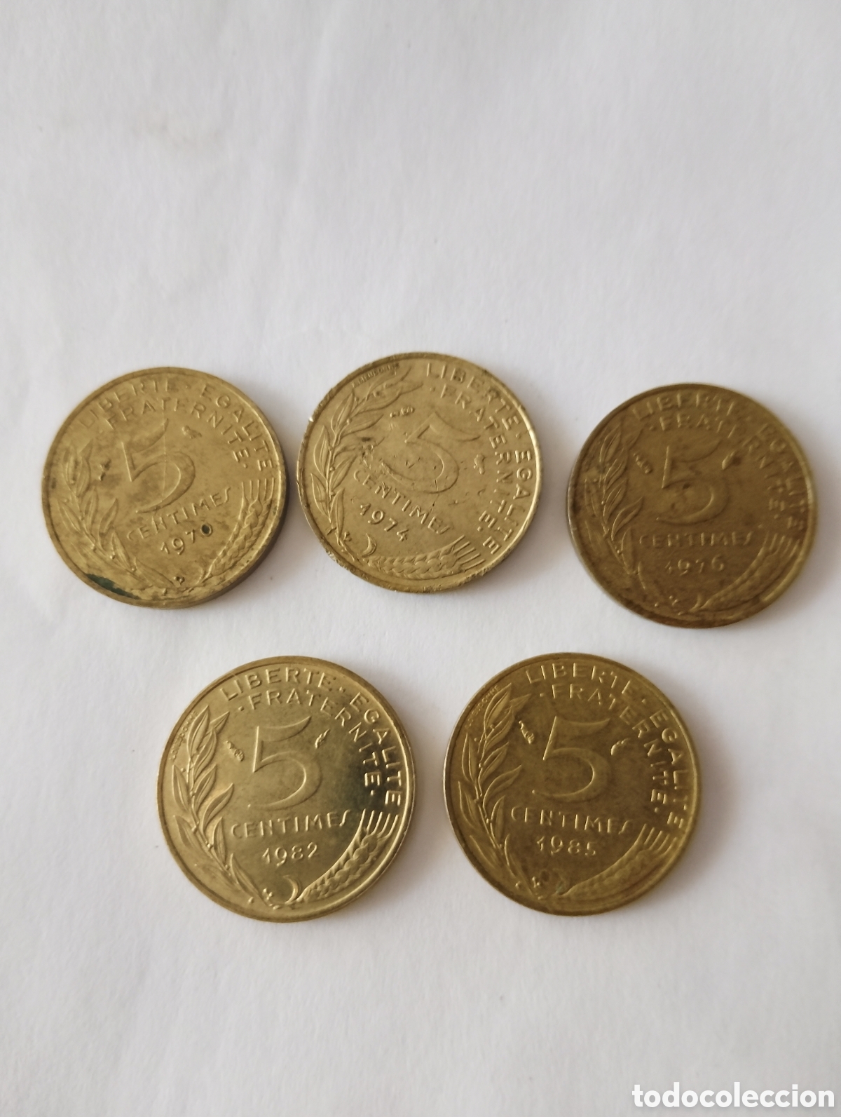 Monedas antiguas de Europa: 58 monedas francesas de varios a&ntilde;os