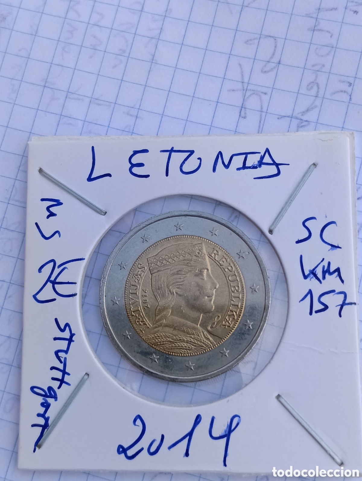 Monedas antiguas de Europa: Moneda Letonia 2&euro;,2014 sin circular uncirculate - Foto 1