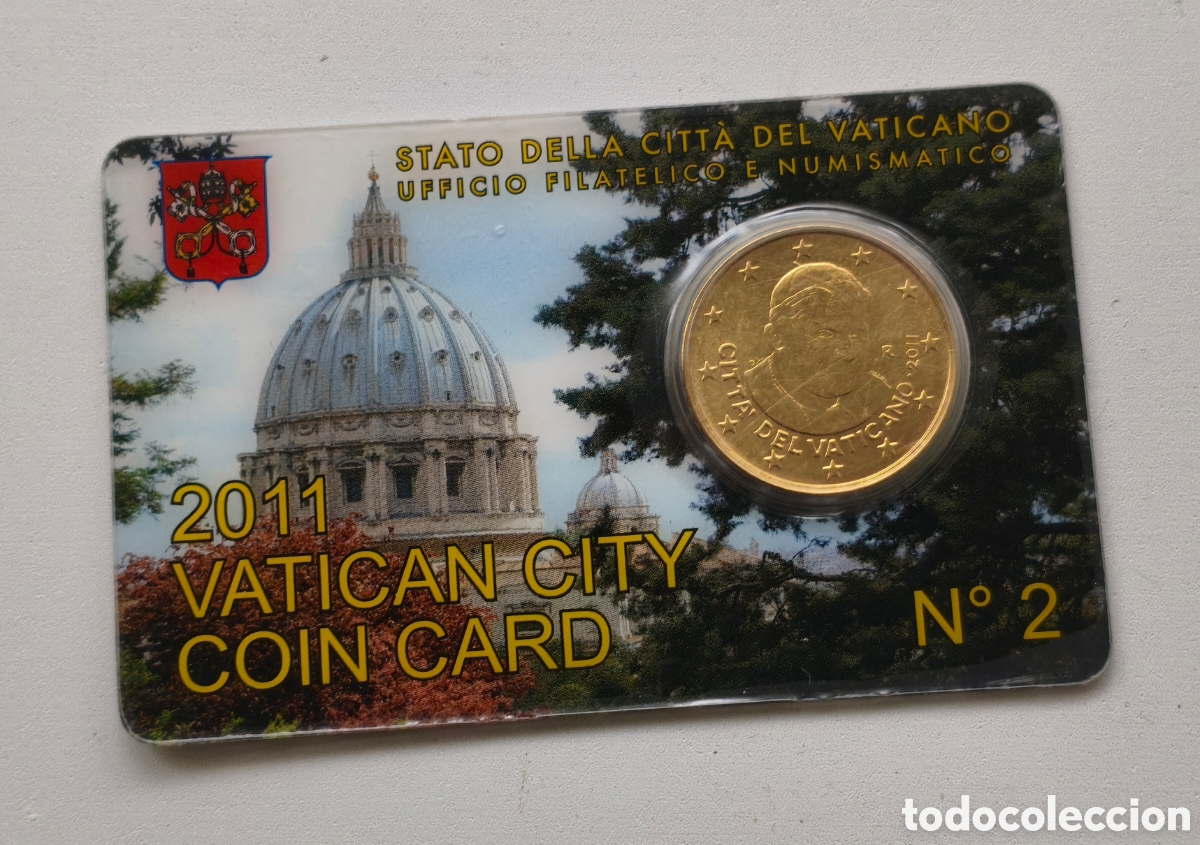 Monedas antiguas de Europa: COINCARD VATICANO 2011 50 C&Eacute;NTIMOS