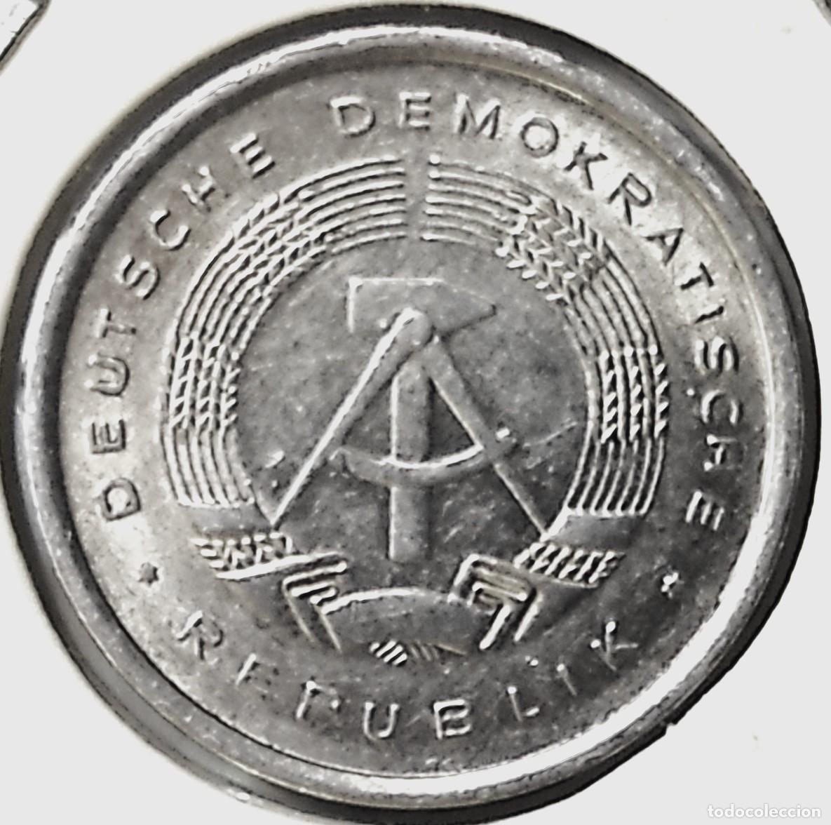 Monedas antiguas de Europa: ALEMANIA ORIENTAL (1948-1990) - 5 PFENNIG 1978 A - B - 1,10 GR. ALUMINIO - DIAMETRO 19 mm - MB