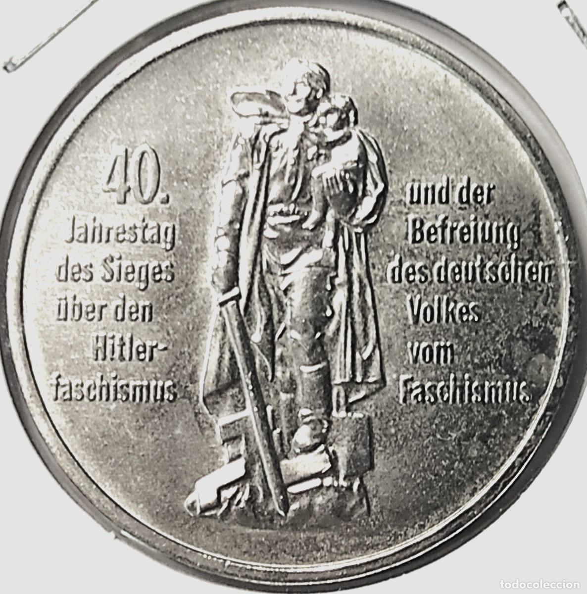 Monedas antiguas de Europa: ALEMANIA ORIENTAL (1948-1990) - 10 MARCOS 1985 A - 40&deg; ANIVERSARIO-LIBERACION DEL FASCISMO