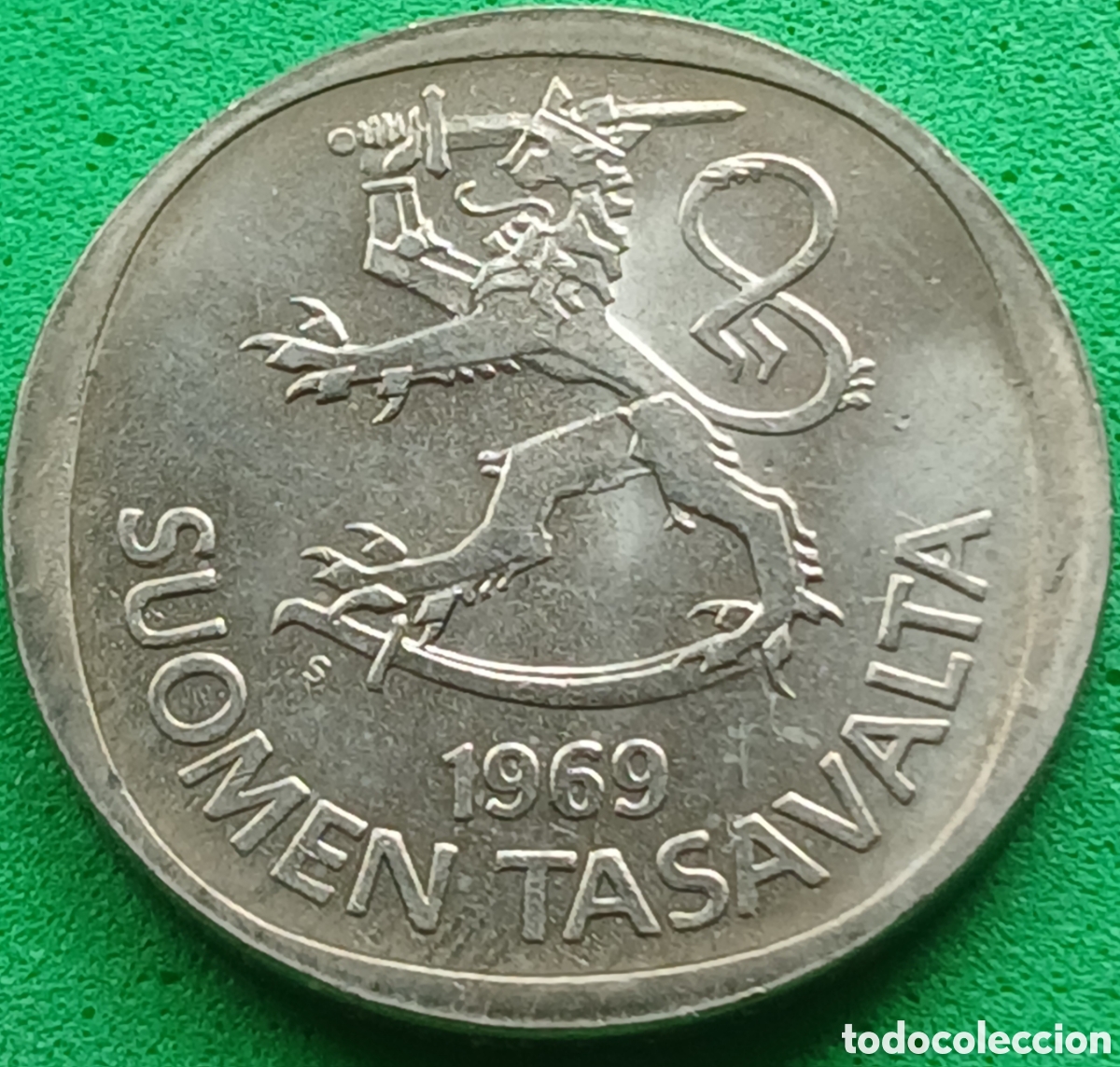 Monedas antiguas de Europa: Finlandia 1 marco 1969 km#49a poco com&uacute;n
