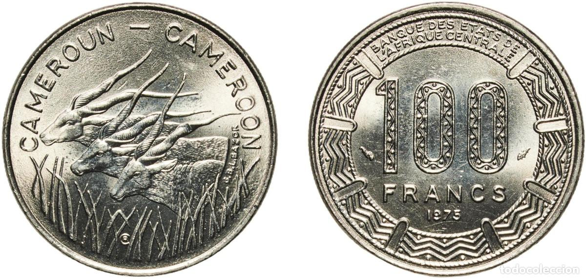 Monedas antiguas de Europa: Cameroon Republic 1975 100 Francs Nickel Paris Mint (11000000) 7g UNC KM 17 Sch&ouml;n 19