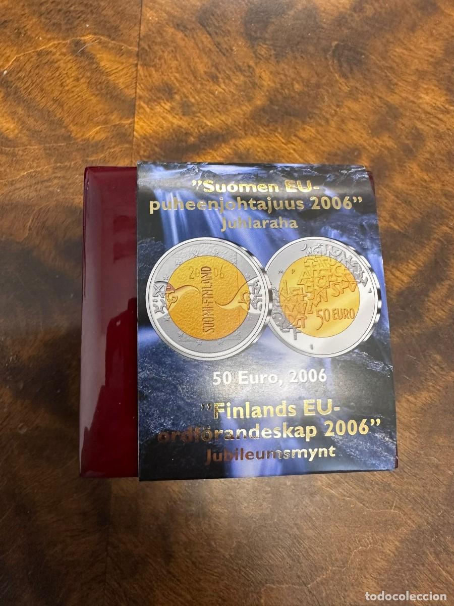 Monedas antiguas de Europa: FINLANDIA - 50 EURO ORO Y PLATA - A&Ntilde;O 2006 - PRESIDENCIA UE - TIRADA 8.000 - FULL SET: ESTUCHE Y CER