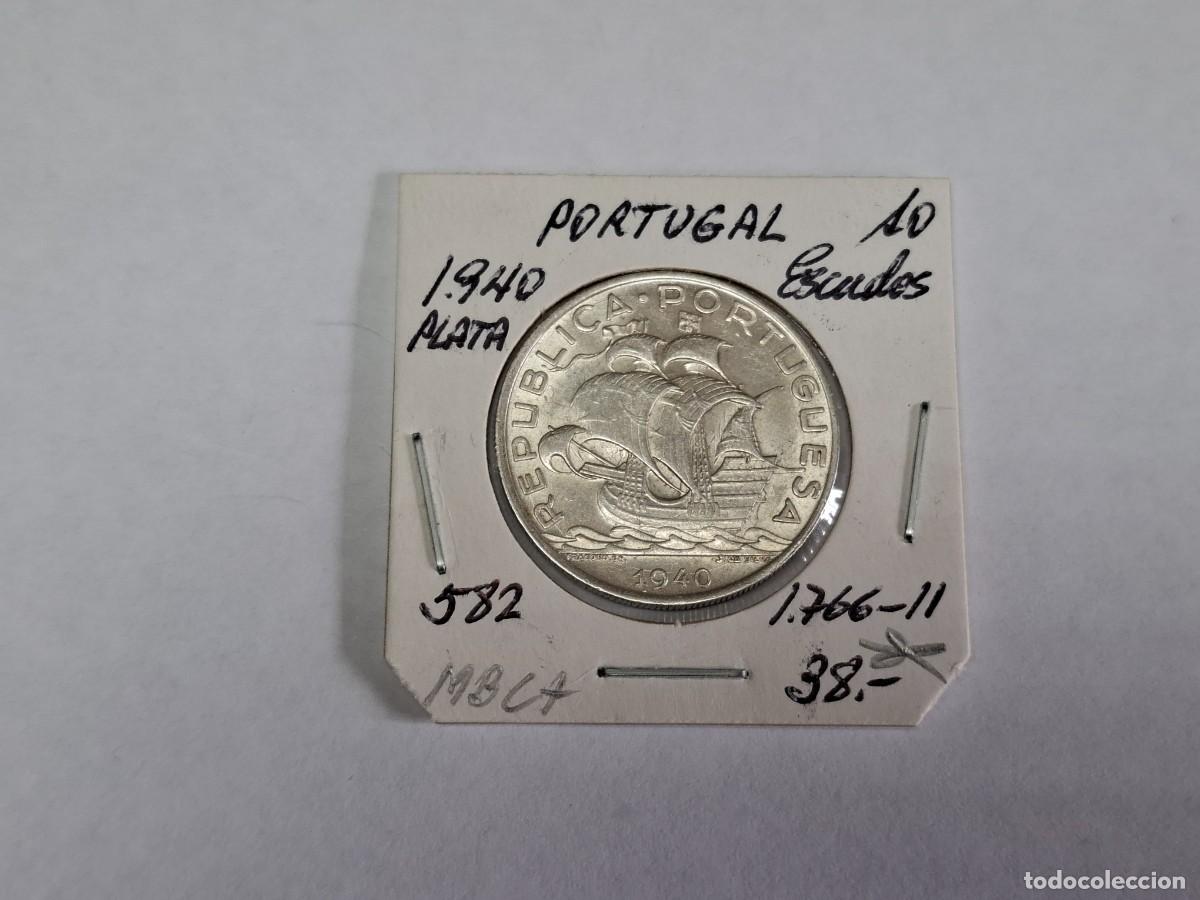 Monedas antiguas de Europa: 10 ESCUDOS de PLATA de 1940 KM 582 PORTUGAL en MBC+