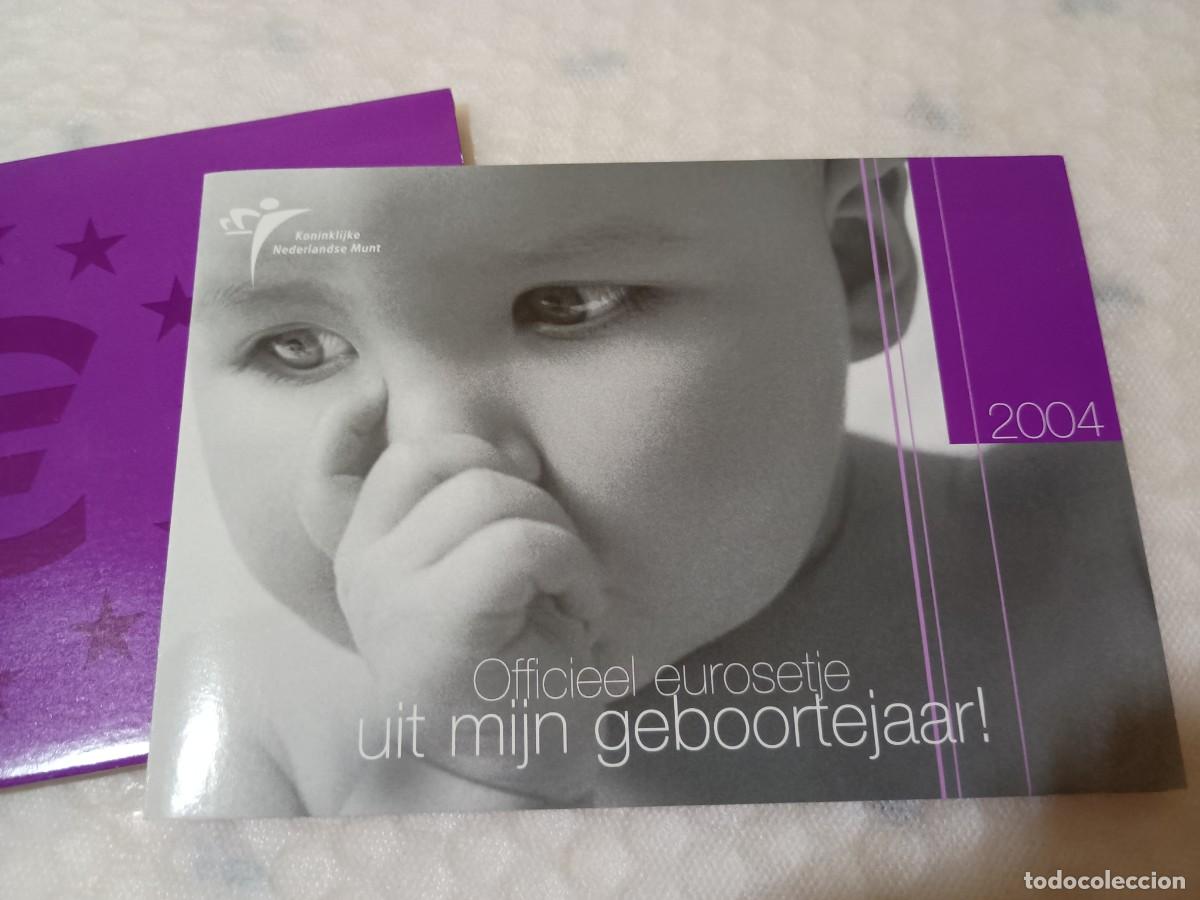Monedas antiguas de Europa: Cartera Baby-set Holanda a&ntilde;o 2004 1 c&eacute;ntimo a 2 euros &euro; + medalla beb&eacute;