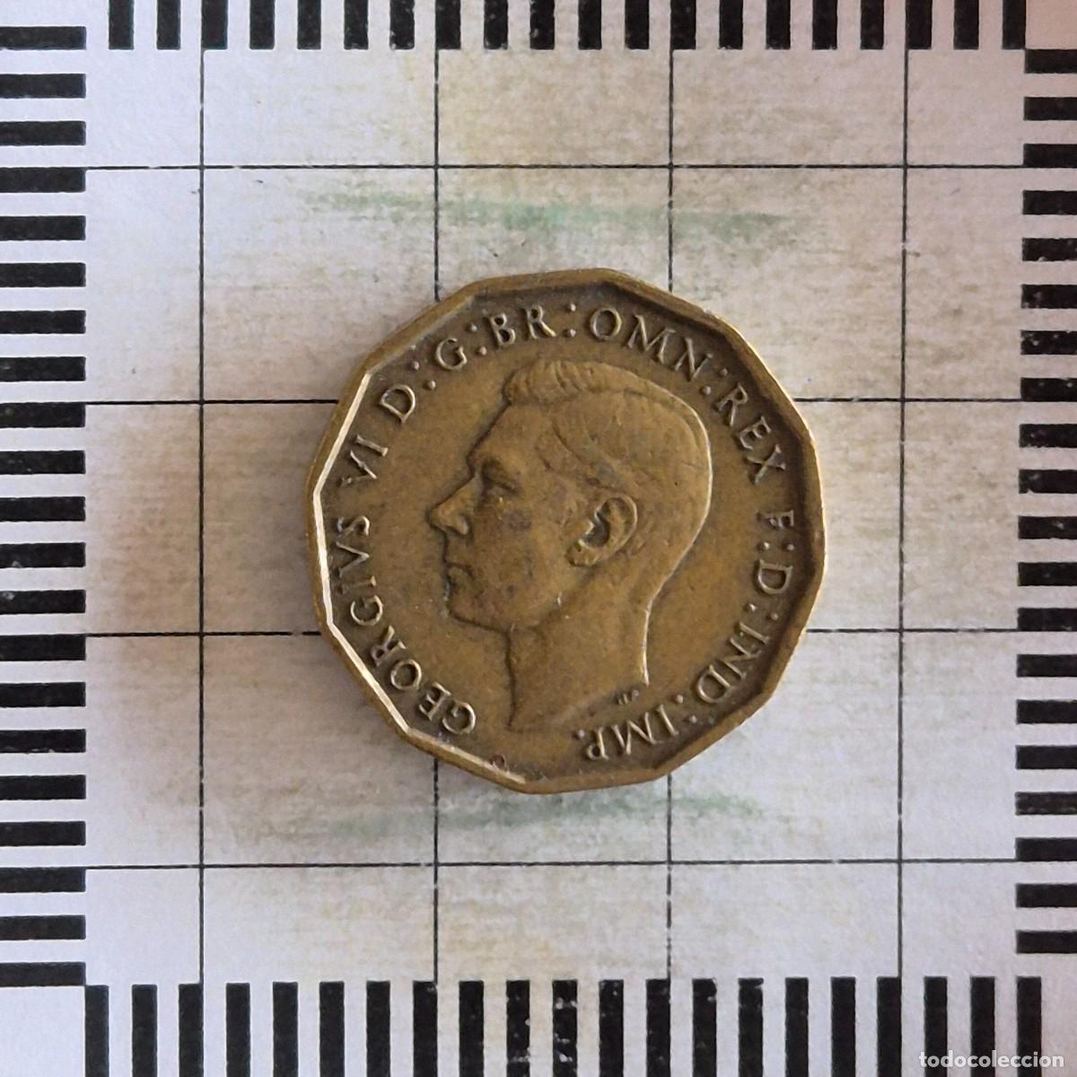 Monedas antiguas de Europa: 3 PENIQUES, GRAN BRETA&Ntilde;A. JORGE VI, 1941. (KM#849).
