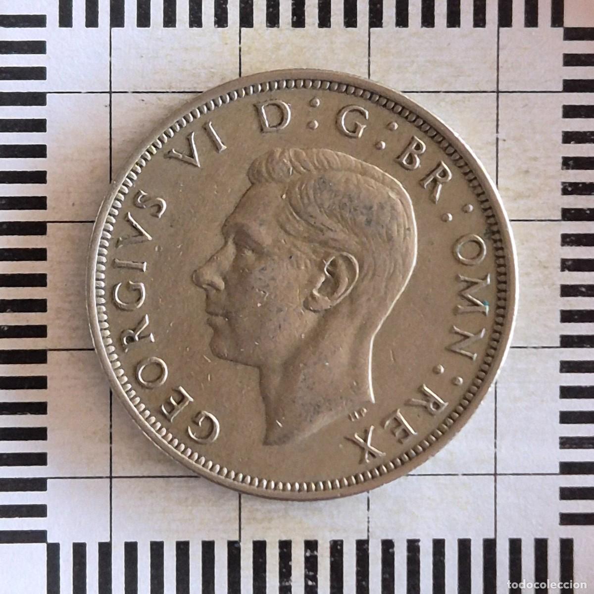 Monedas antiguas de Europa: 1/2 CORONA, GRAN BRETA&Ntilde;A. JORGE VI, 1947. (KM#866).