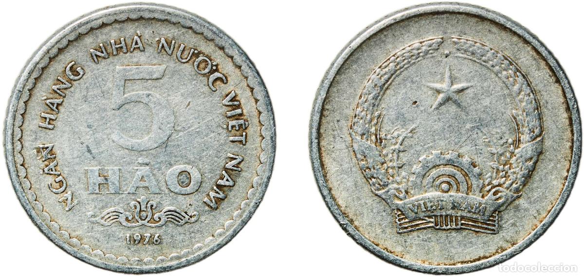 Monedas antiguas de Europa: Vietnam Socialist Republic 1976 5 Hao Aluminium Berlin Mint 1.8g VF KM 13 Sch&ouml;n 66