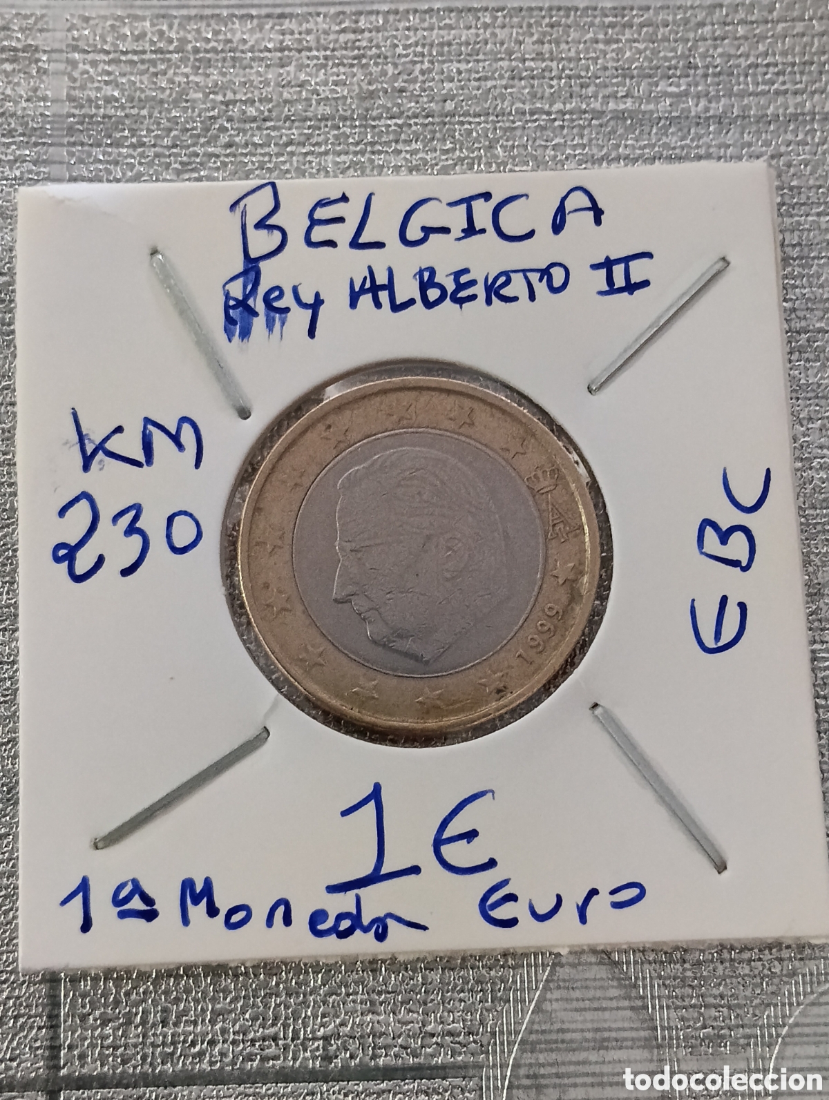 Monedas antiguas de Europa: 1 Euro (Albert II - 1st map - 1st type - 1st portrait)1999 ebc B&eacute;lgica